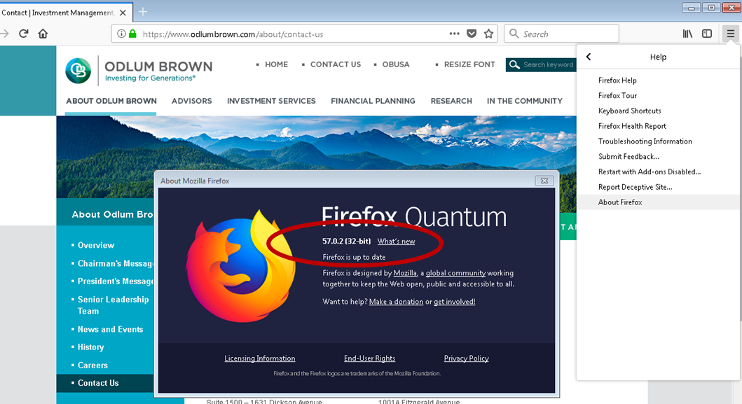 About Firefox About Firefox